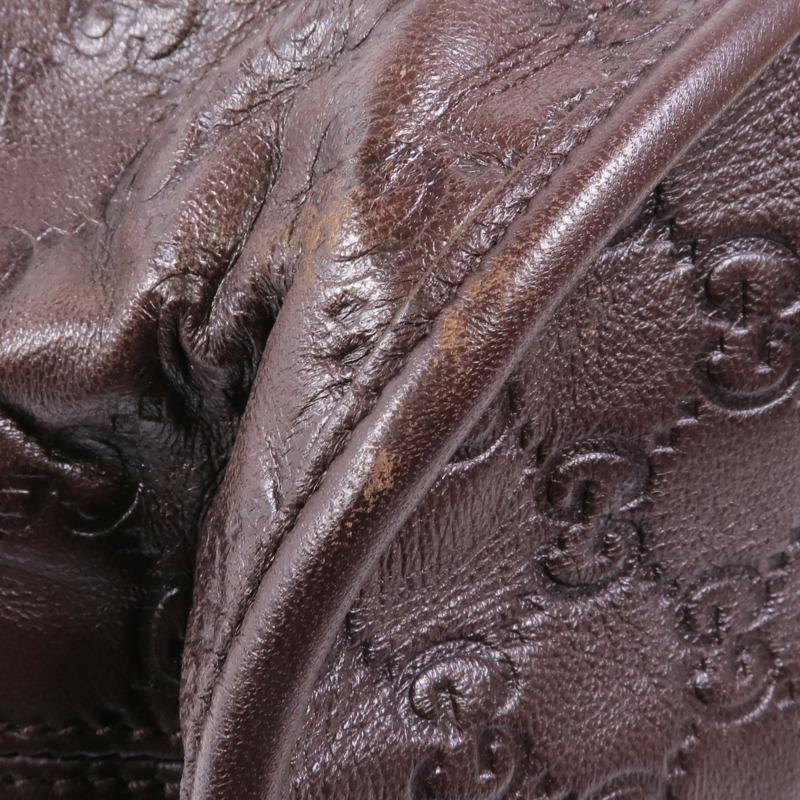 GUCCI 牛皮皮革Shoulder Bag銀扣肩背袋-7