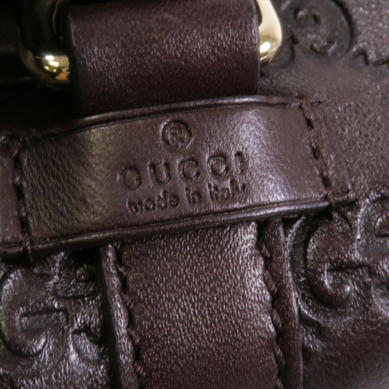 GUCCI 牛皮皮革Shoulder Bag銀扣肩背袋-10