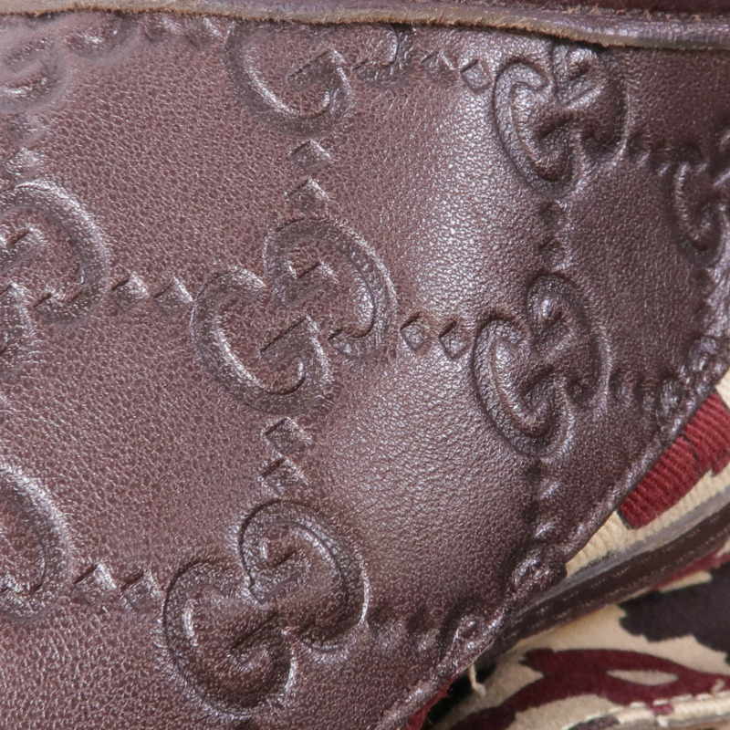 GUCCI 牛皮皮革Shoulder Bag銀扣肩背袋-12