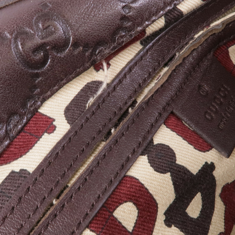 GUCCI 牛皮皮革Shoulder Bag銀扣肩背袋-13