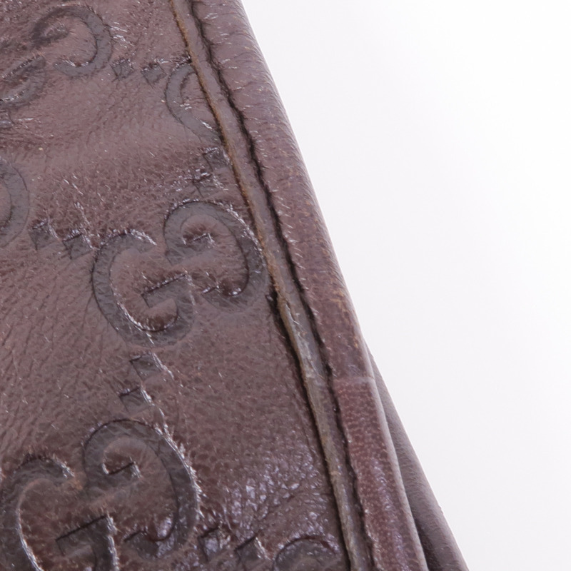 GUCCI 牛皮皮革Shoulder Bag銀扣肩背袋-17