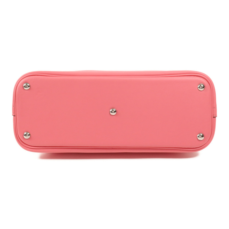HERMES Swift皮革Bolide 27銀扣手挽肩背兩用袋Rose Azalee-3