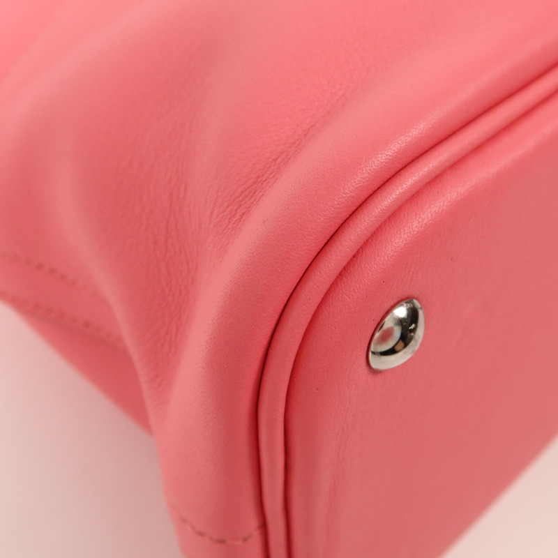 HERMES Swift皮革Bolide 27銀扣手挽肩背兩用袋Rose Azalee-6