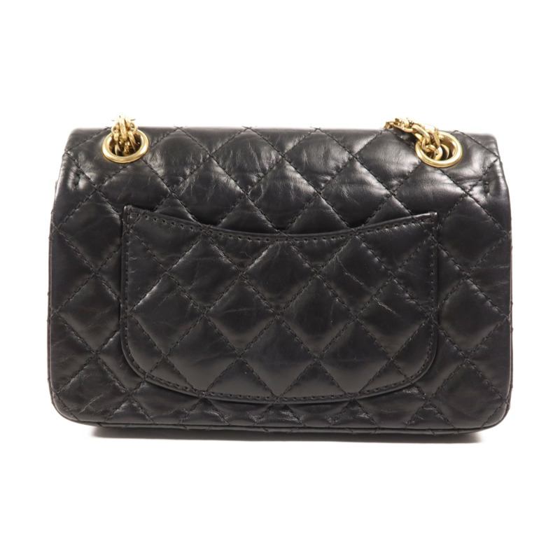 CHANEL 羊皮皮革2.55 Mini金扣鏈帶肩背袋-1
