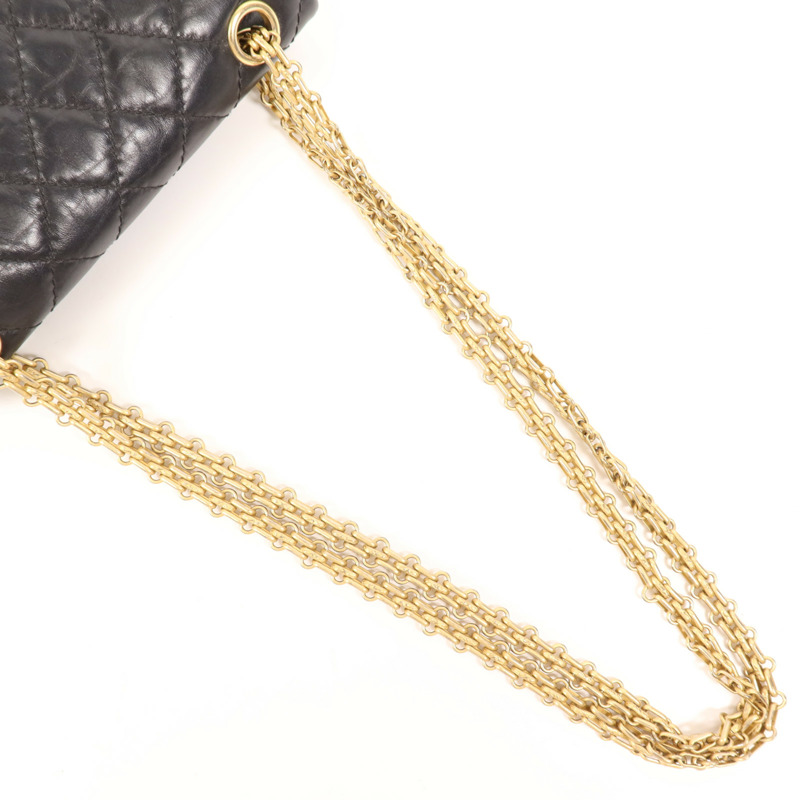 CHANEL 羊皮皮革2.55 Mini金扣鏈帶肩背袋-4