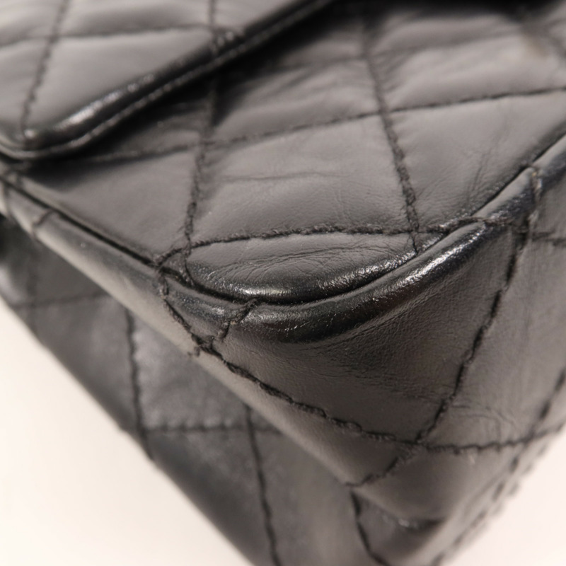 CHANEL 羊皮皮革2.55 Mini金扣鏈帶肩背袋-6