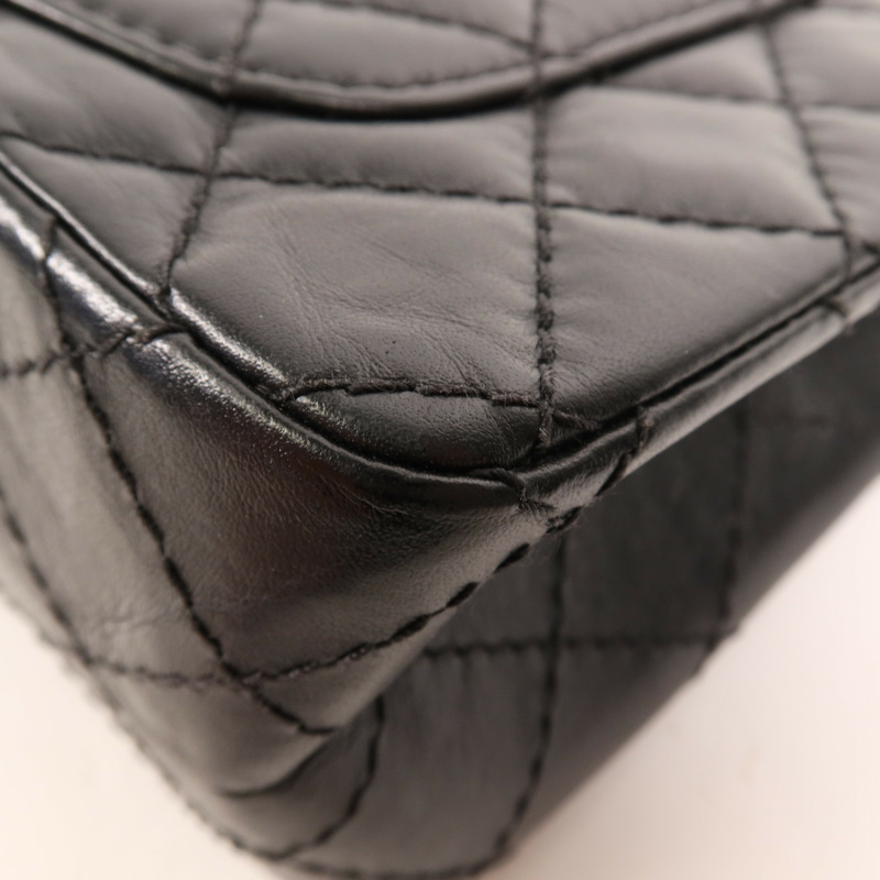 CHANEL 羊皮皮革2.55 Mini金扣鏈帶肩背袋-7