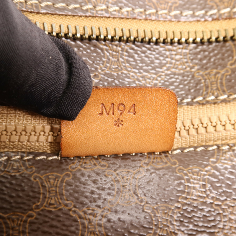 CELINE 塗層帆布Vintage Tote Bag金扣肩背袋-11