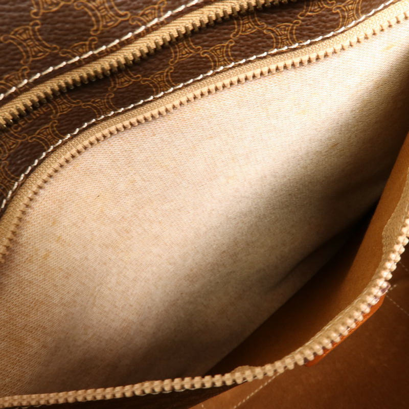 CELINE 塗層帆布Vintage Tote Bag金扣肩背袋-17