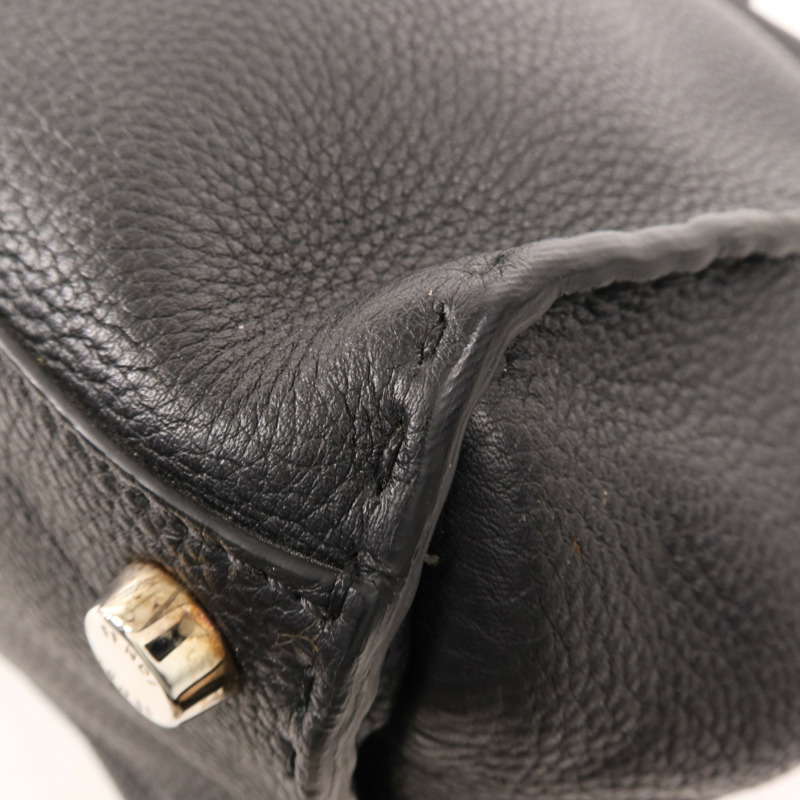 FENDI 牛皮皮革Peekaboo Monster Bugs Eye銀扣手挽肩背兩用袋-7