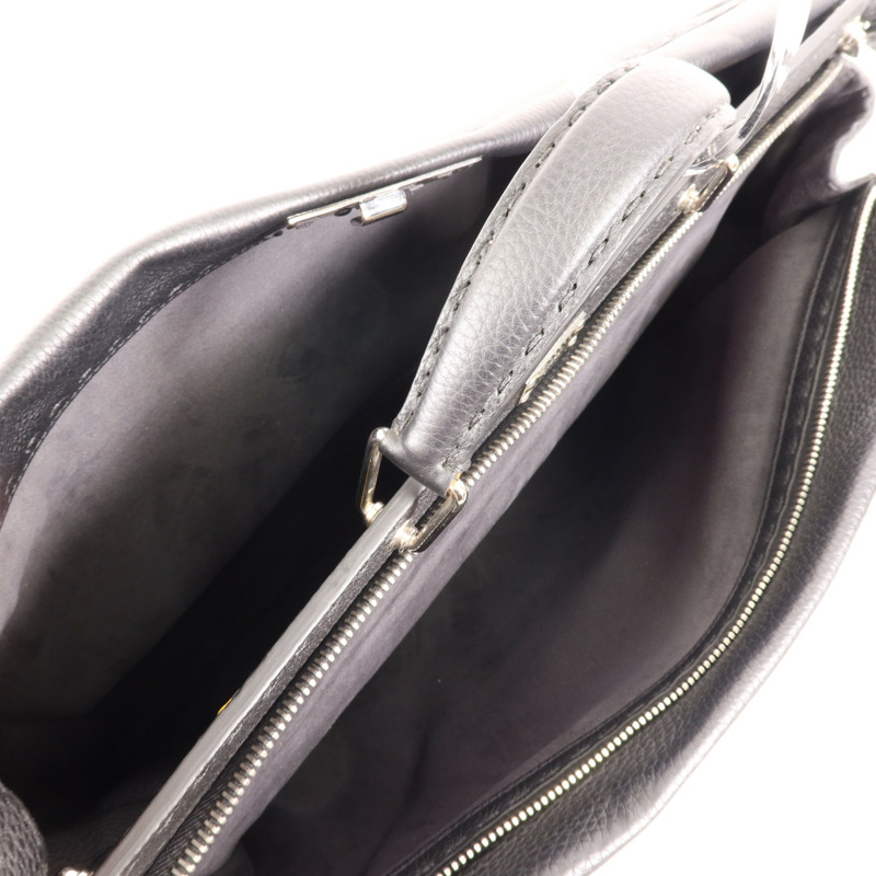 FENDI 牛皮皮革Peekaboo Monster Bugs Eye銀扣手挽肩背兩用袋-9