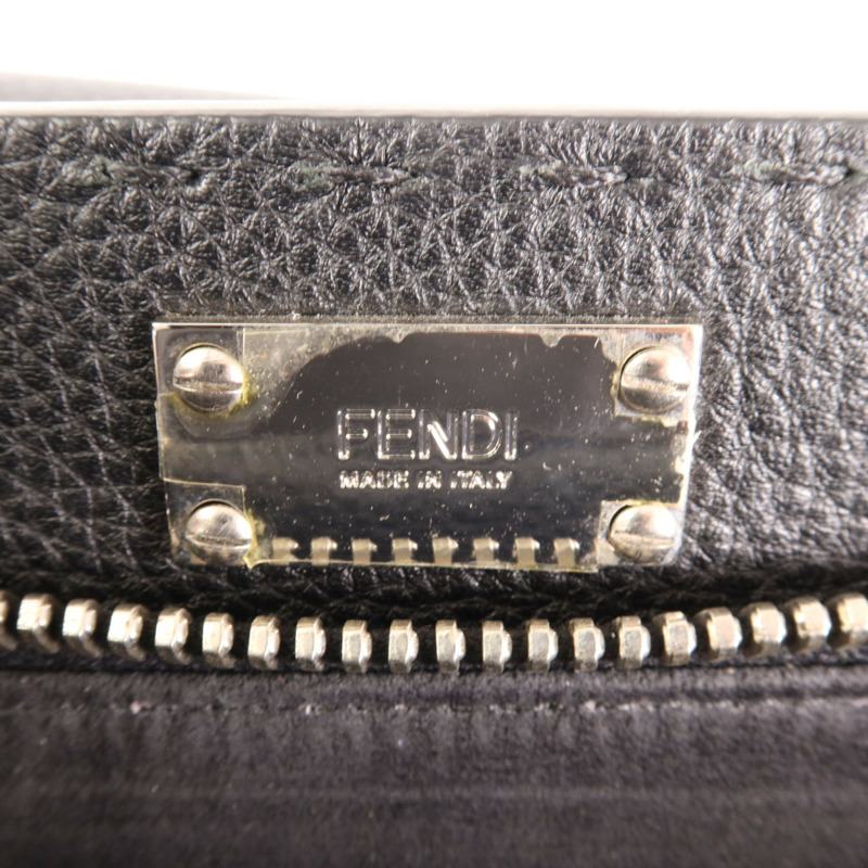 FENDI 牛皮皮革Peekaboo Monster Bugs Eye銀扣手挽肩背兩用袋-10