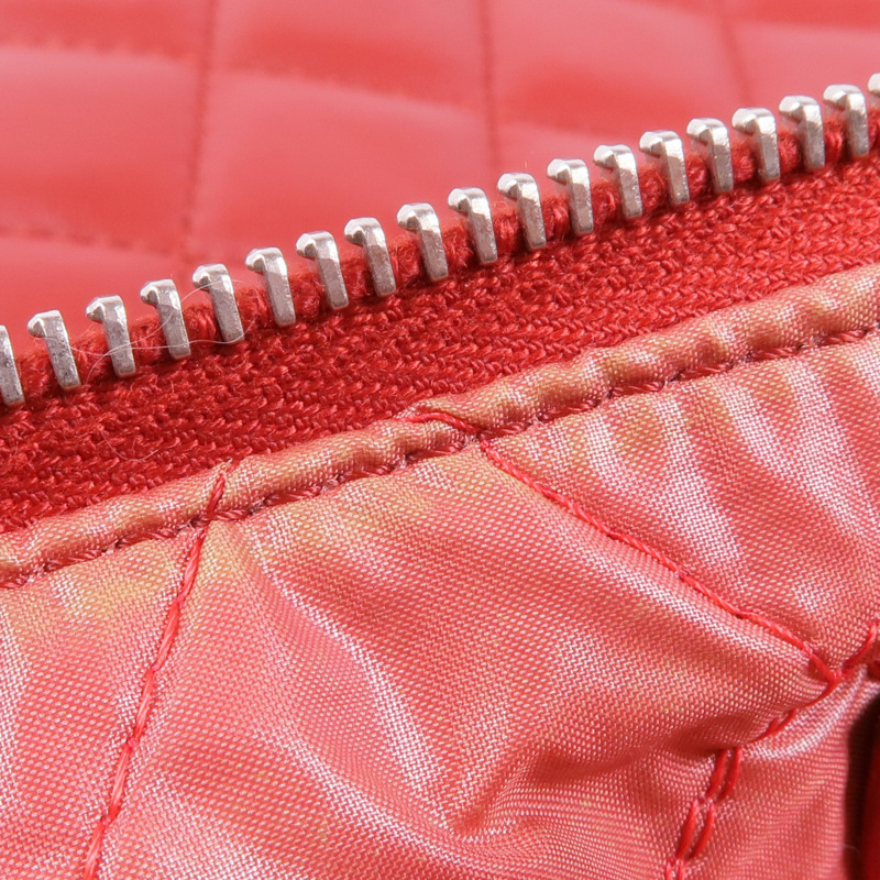 CHANEL 羊皮皮革Handbag銀扣手挽袋-13
