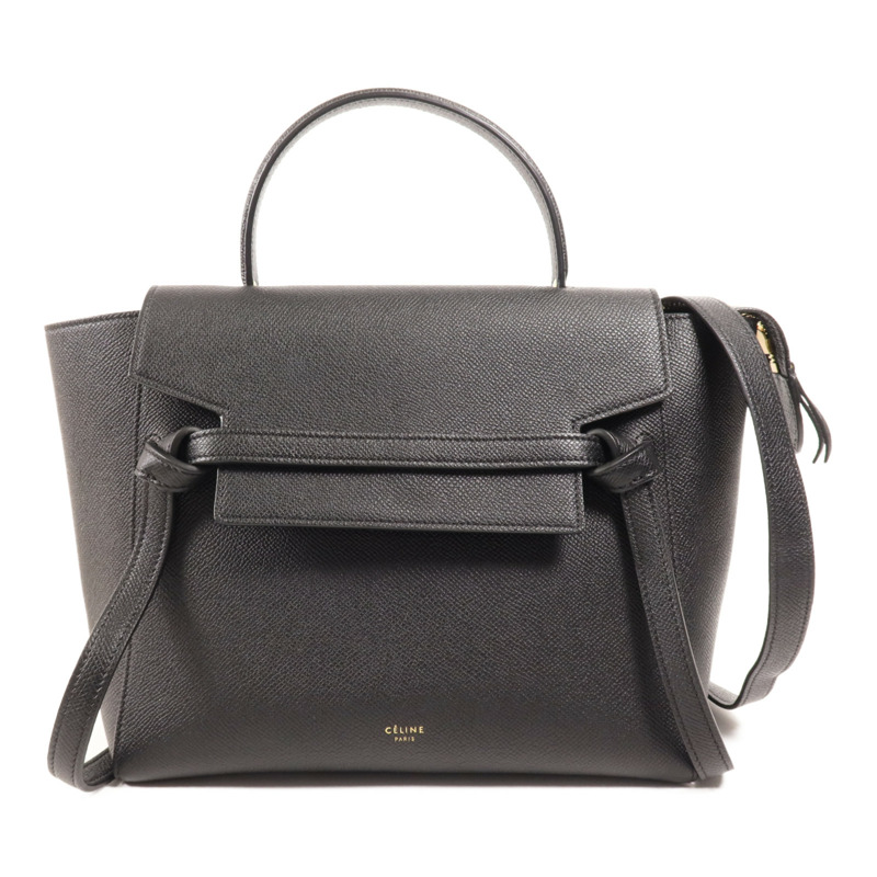 CELINE 牛皮皮革Nano Belt Bag金扣手挽肩背兩用袋-0