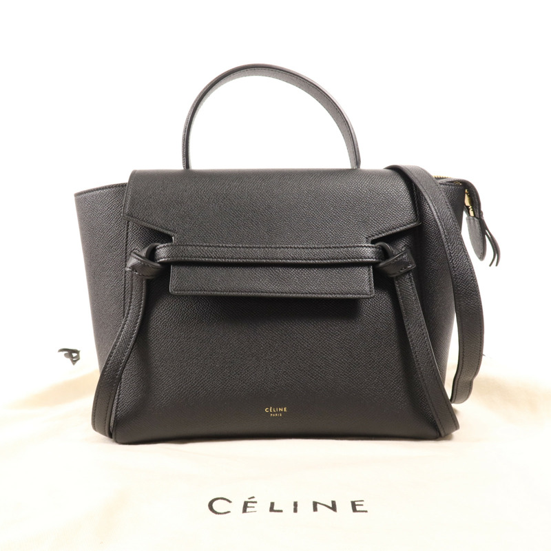 CELINE 牛皮皮革Nano Belt Bag金扣手挽肩背兩用袋-14