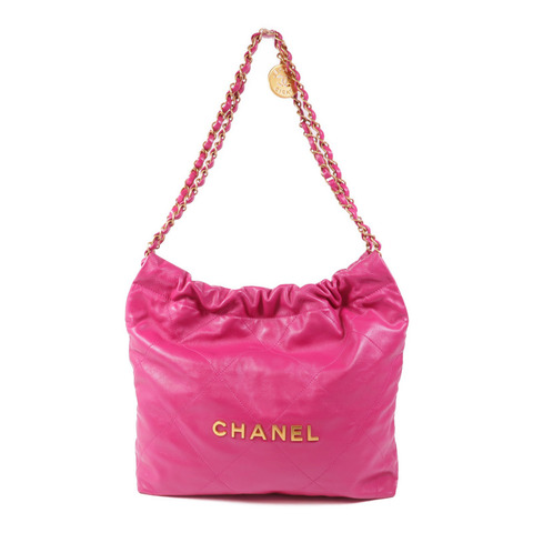 CHANEL 牛皮皮革Chanel 22 Small金扣鏈帶肩背袋