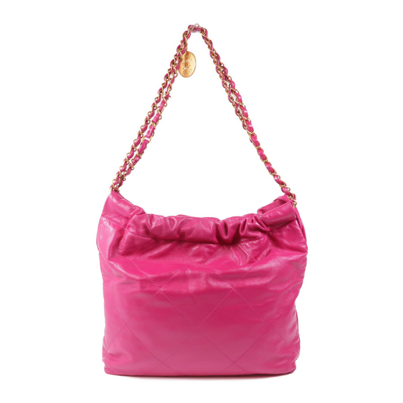 CHANEL 牛皮皮革Chanel 22 Small金扣鏈帶肩背袋-1