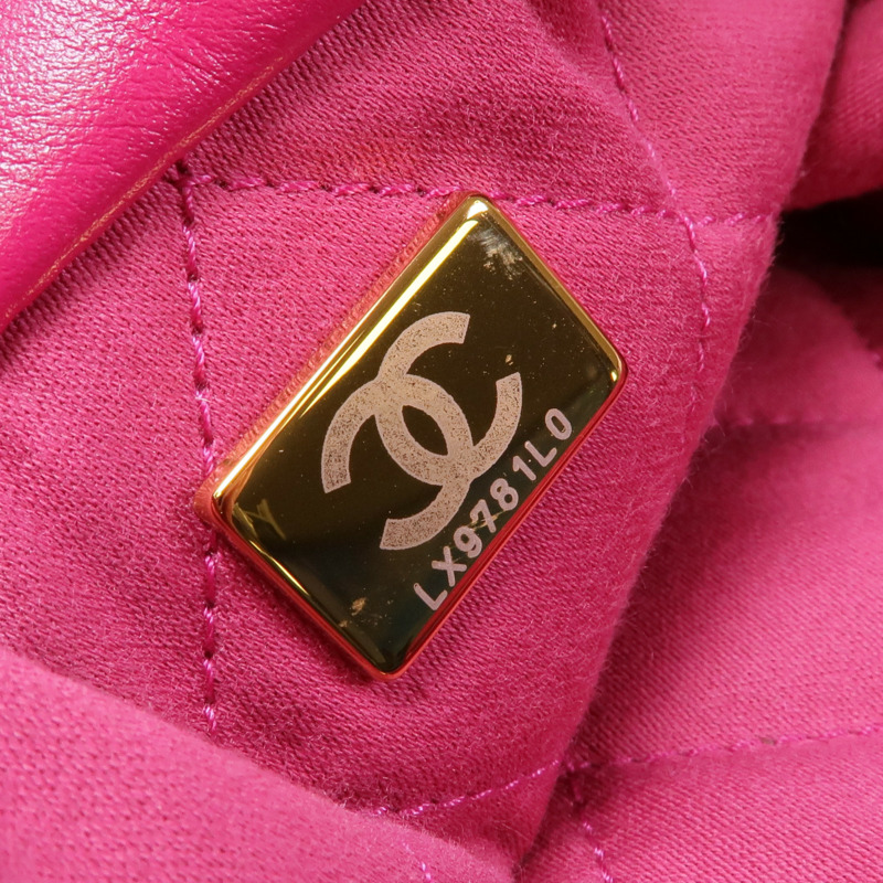 CHANEL 牛皮皮革Chanel 22 Small金扣鏈帶肩背袋-15