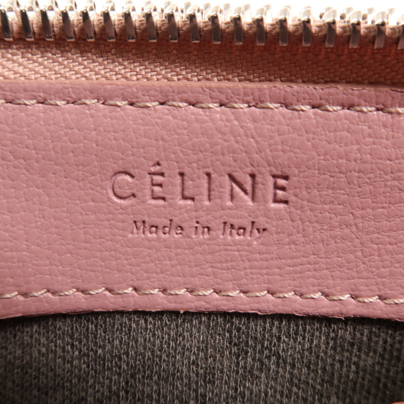 CELINE 羊皮皮革Trio銀扣肩背袋-10