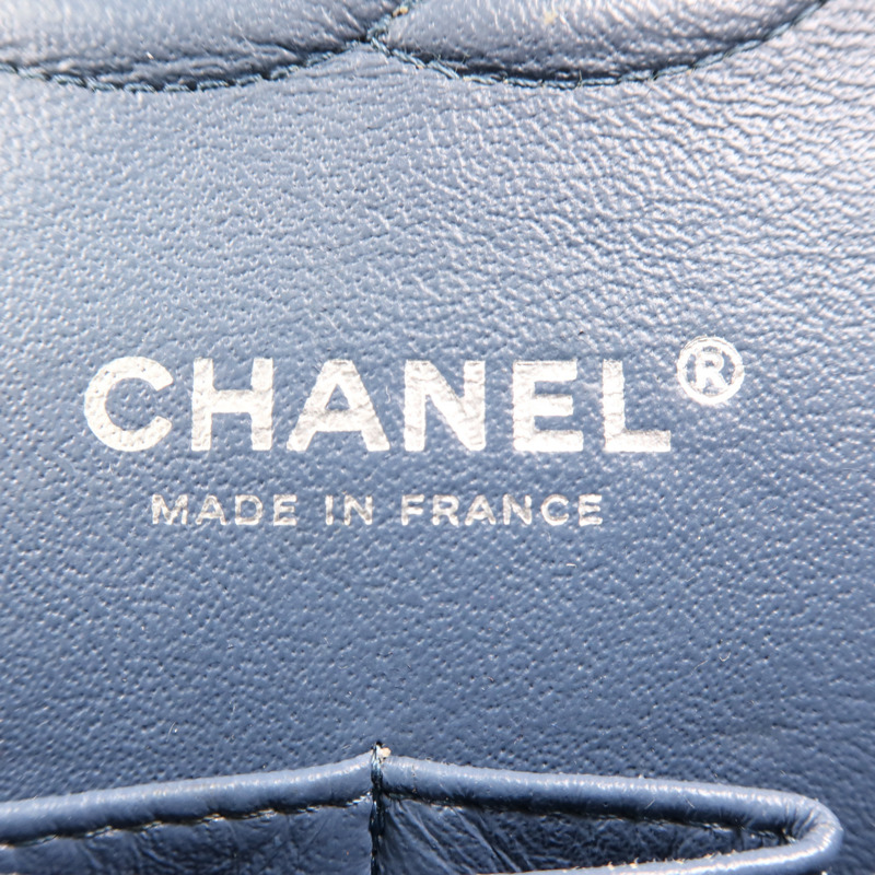 CHANEL 羊皮皮革Classic 25銀扣鏈帶肩背袋-10