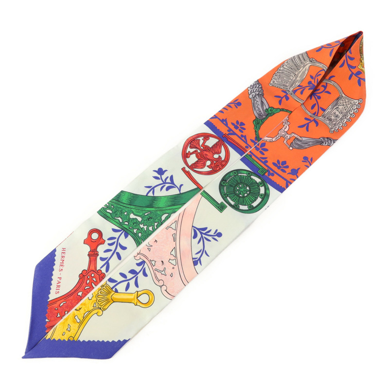 HERMES 絲質Twilly絲巾-3