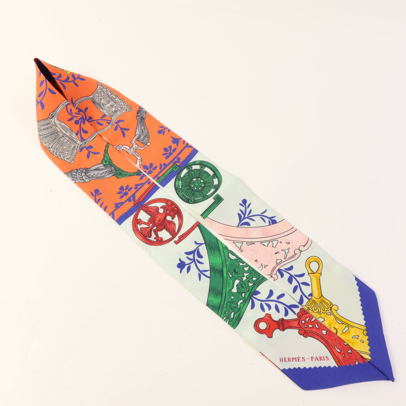 HERMES 絲質Twilly絲巾-4