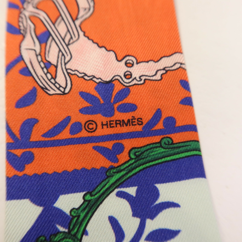 HERMES 絲質Twilly絲巾-6