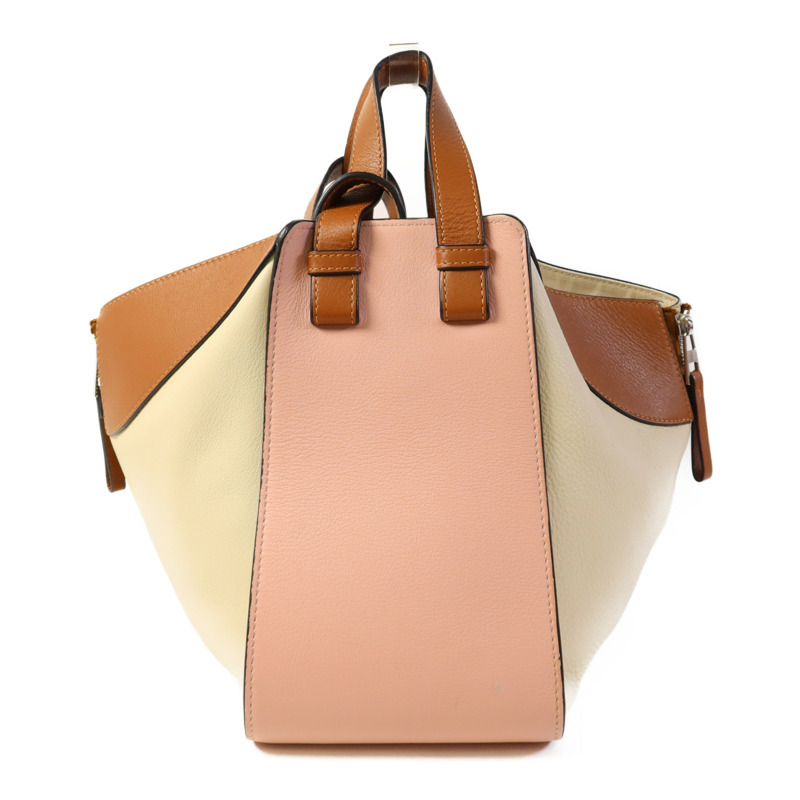 LOEWE 牛皮皮革Hammock Small Bag銀扣手挽肩背兩用袋-1