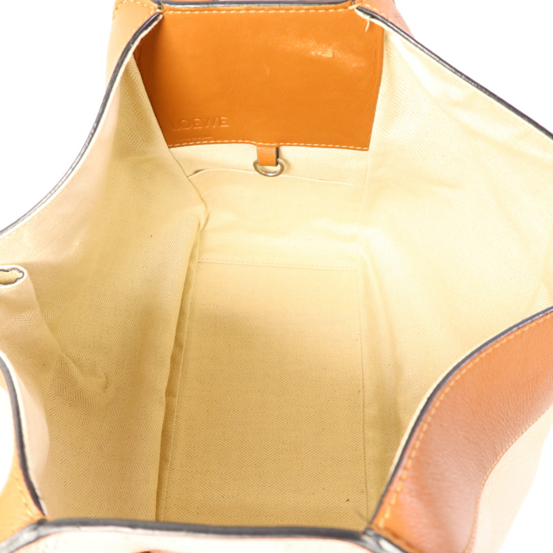 LOEWE 牛皮皮革Hammock Small Bag銀扣手挽肩背兩用袋-5