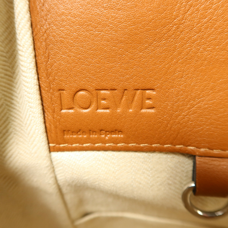 LOEWE 牛皮皮革Hammock Small Bag銀扣手挽肩背兩用袋-6