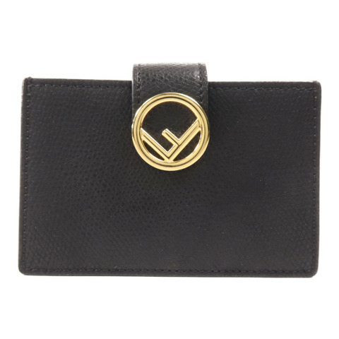 FENDI 牛皮皮革Flat F金扣卡片套