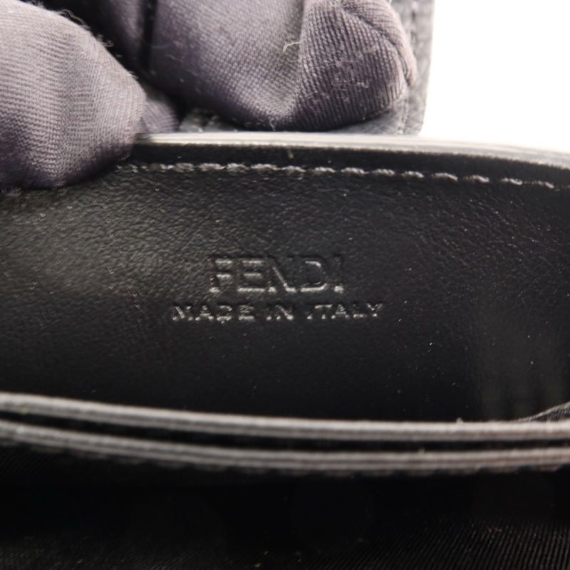 FENDI 牛皮皮革Flat F金扣卡片套-5