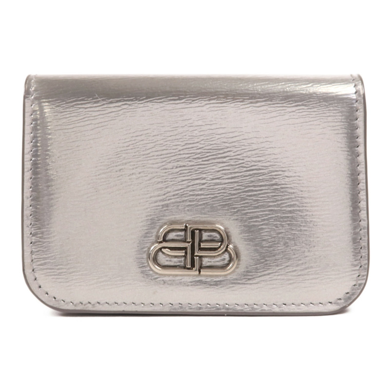 BALENCIAGA 牛皮皮革Wallet銀扣錢包-0