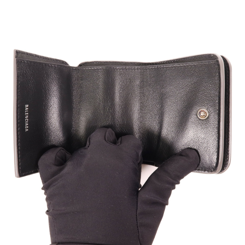 BALENCIAGA 牛皮皮革Wallet銀扣錢包-4