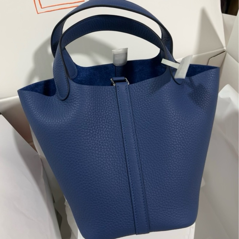 全新Hermes Picotin18 2025新色扎染藍Bleu Tie PHW 靚size靚色💙-0
