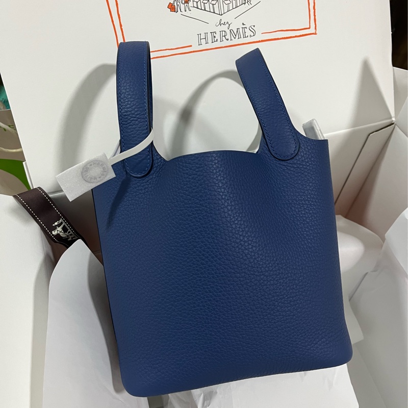 全新Hermes Picotin18 2025新色扎染藍Bleu Tie PHW 靚size靚色💙-2