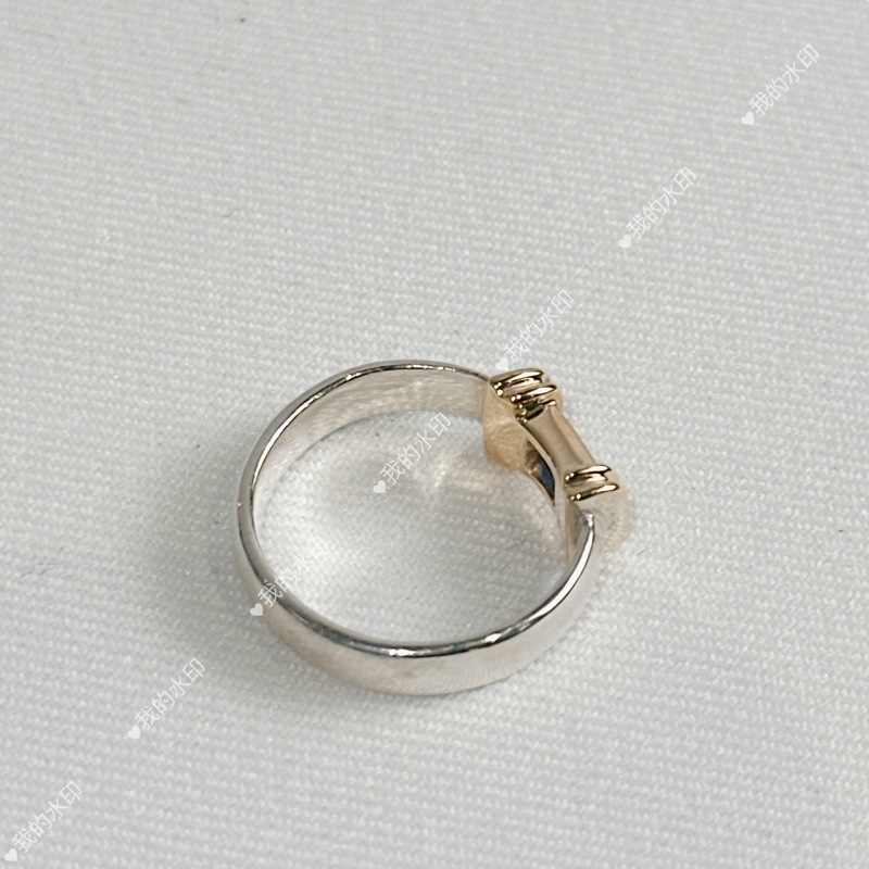 莉亞精品♡ Tiffany&co藍寶石18k戒指 戒圍#7二手美品-4