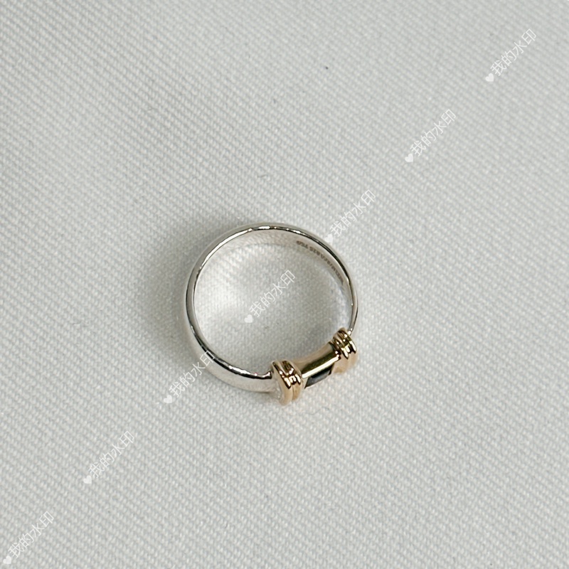 莉亞精品♡ Tiffany&co藍寶石18k戒指 戒圍#7二手美品-6