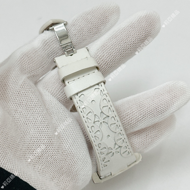莉亞精品♡ Dior白色錶帶三眼雪花鑽錶 二手美品-3