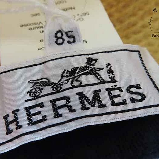 【巴黎站二手名牌專賣店】＊現貨＊HERMES 愛馬仕 真品＊黑色棉質拼接草編帽 遮陽帽(58)-2