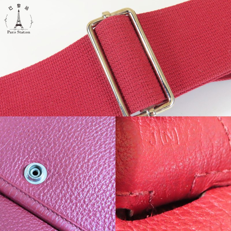 【巴黎站二手名牌專賣店】*現貨*HERMES 愛馬仕 真品*🄽刻 Evelyne 29紅色小牛皮銀釦鏤空洞H LOGO肩背斜背包-7