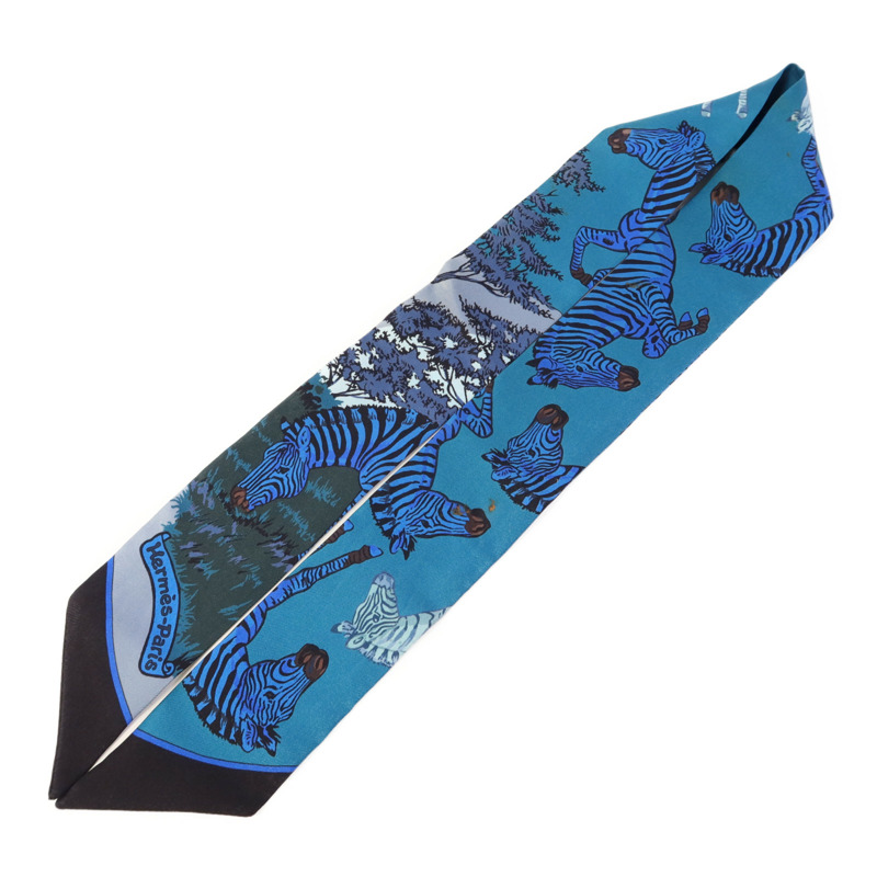 HERMES 絲質Twilly絲巾-3