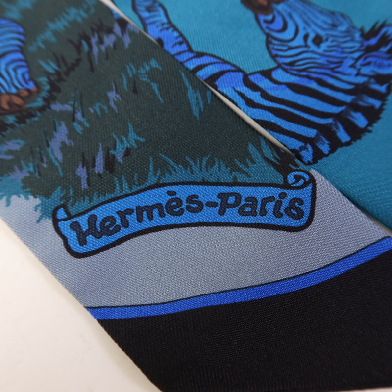 HERMES 絲質Twilly絲巾-5