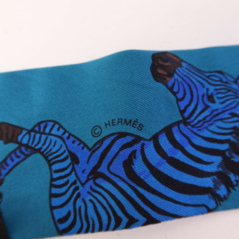 HERMES 絲質Twilly絲巾-6