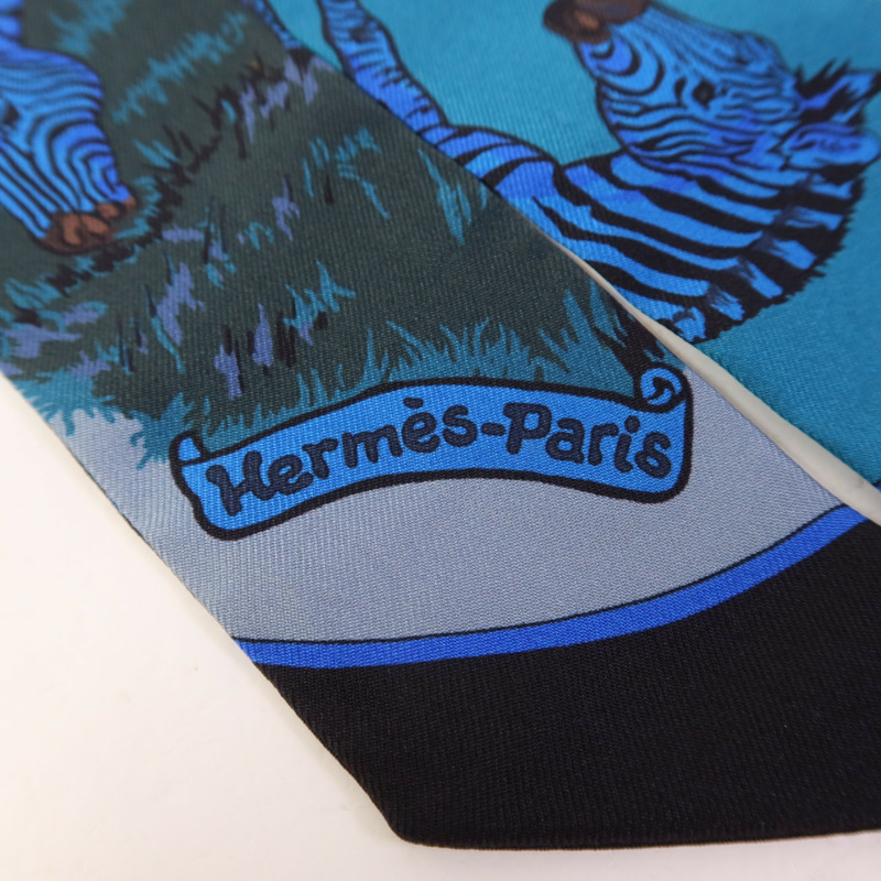 HERMES 絲質Twilly絲巾-5