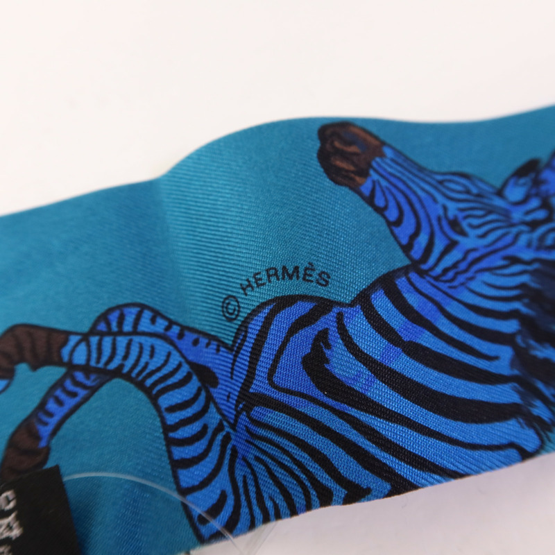 HERMES 絲質Twilly絲巾-6