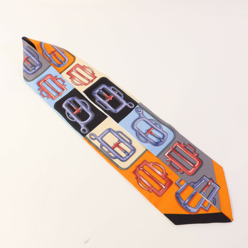 HERMES 絲質Twilly絲巾-4