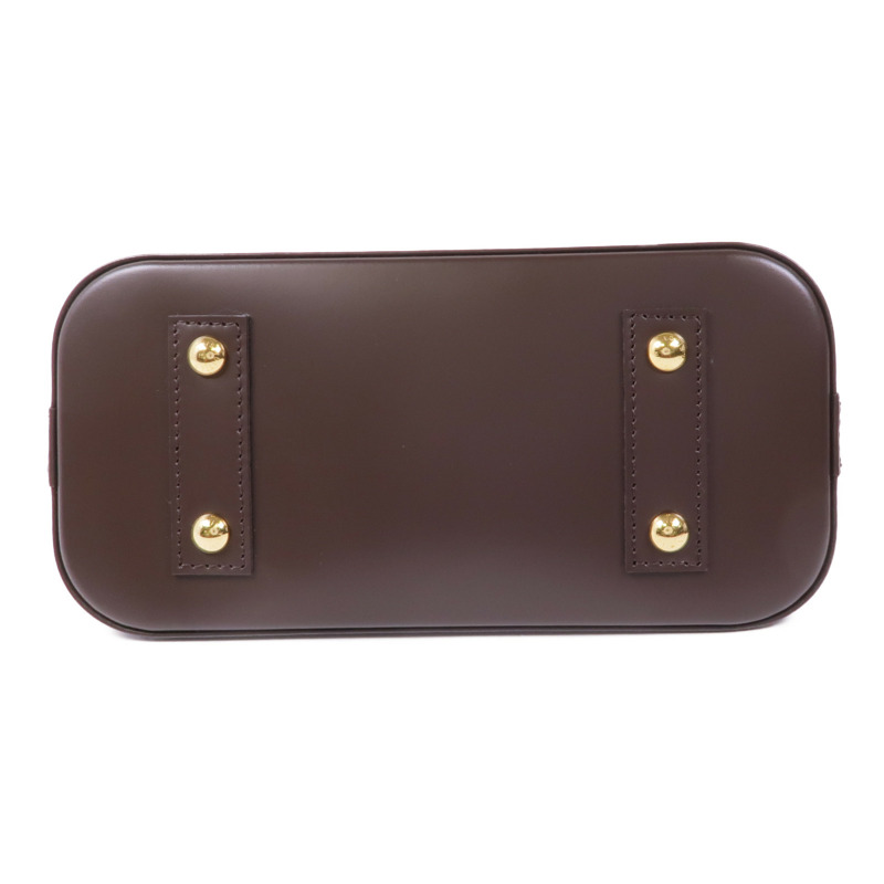 LOUIS VUITTON Damier Alma BB金扣手挽肩背兩用袋棕色-3