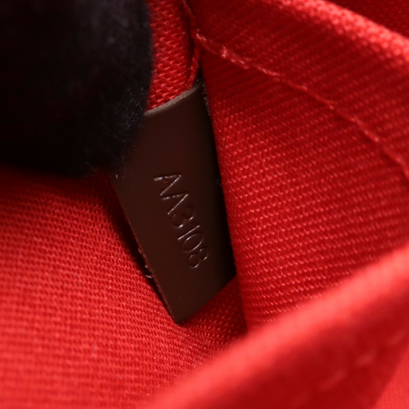 LOUIS VUITTON Damier Alma BB金扣手挽肩背兩用袋棕色-8