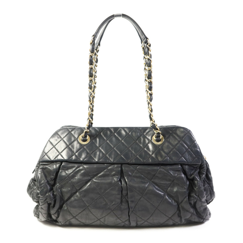 CHANEL 牛皮皮革Chain Shoulder Bag金扣鏈帶肩背袋-1